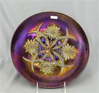 Four Flowers chop plate - purple