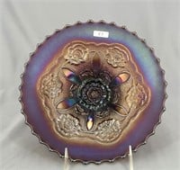 Double Stemmed Rose dome ftd plate - purple
