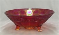 Floral & Optic ftd round bowl - red