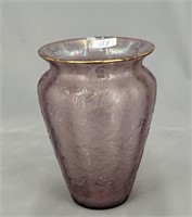 Brocaded Acorn 6 1/4" vase - lavender