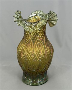 M'burg Mitered Ovals vase - green