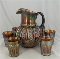 M'burg Gay Nineties 7 pc water set - amethyst