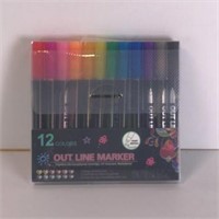 New Outline Markers Set of 12