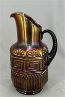 Greek Key tankard water pitcher - purple