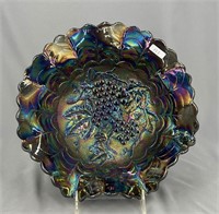 Imperial Grape 11" ruffled bowl - blue