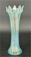 N's Thin Rib 10 1/2" vase - ice blue