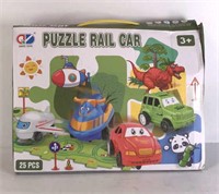 Qinye Toys 25 pcs Puzzle Rail Car