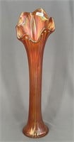 Fenton Thin Rib 16" vase - marigold