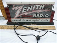 Zenith Radio Lighted Display