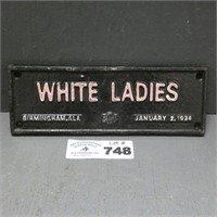 Cast Iron 'White Ladies' Black Americana Plaque