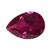 Natural 0.90ct Pear Cut Red Ruby Gemstone