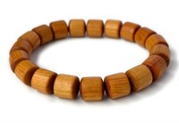 Natural Cypress Wood Barrel Fragrant Bead Bracelet