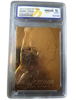 1996-97 Fleer 23k Gold Michael Jordan Gem Mint 10