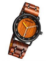 Bobo Bird Red Sandalwood Date Watch * Actual Wood