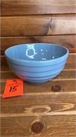 9”W x 4”T blue stone ribbed bowl