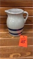 8.5” blue band crock pitcher