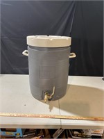 Drink cooler, converted for home brewing