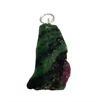 Natural Ruby Zoisite Raw Pendant