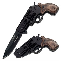 Tac-force Wood Revolver Spring Assisted Knife