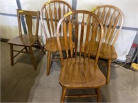 4 - Wooden Chairs