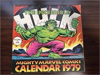 VINTAGE THE INCREDIBLE HULK CALENDER 1979