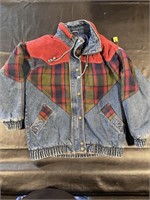 VINTAGE JEAN AND PLAID JACKET