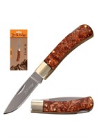 Elk Ridge Brown Resin Handle Folding Knife
