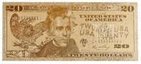 24k Plated $20 Bill Novelty Banknote