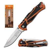Elk Ridge Black & Orange Handle Folding Knife