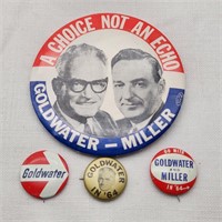 Goldwater / Miller Campaign Buttons