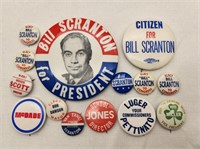 Bill Scranton President Campaign Buttons Etc