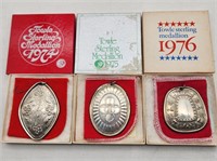 Towle Sterling Xmas Ornaments 1974-76