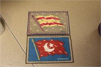lot of 2 tobacco flags (cloth)