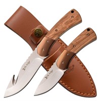 Elk Ridge Ss Fixed Blade Gut Hook Knife 2pc