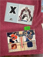 2 Hockey Relic Memorabilia Cards