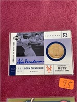 Donn Clendenon Signed Autographed Relic Bat Card