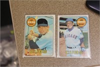 Lot of 2 Cubs baseball cards