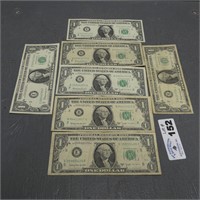 (7) Joseph Barr $1 Bills
