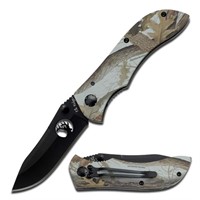 Elk Ridge Grey Jungle Wood Camo Folding Knife