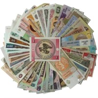40 Random Currency From 18 Countries Uncirculated