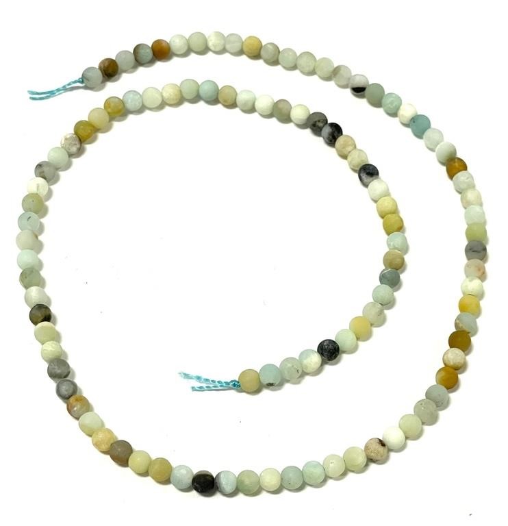 Natural 15.5" Strand Matte Frosted Amazonite Bead