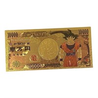 24k Plated Dragonball Z Goku $10,000 Yen Banknote