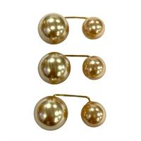 Faux Pearl Brooch Pin 3pcs