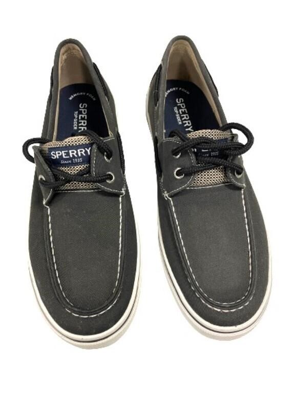 Sperry Halyard Black & White Top Sider Shoes