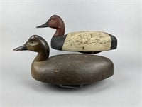 Christie Bros. Pr of Canvasback Duck Decoys