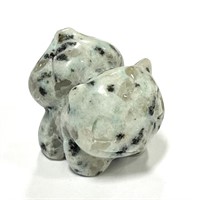 Natural Kiwi Jasper Bulbasaur Pokemon Figurine