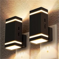 NEW 2PK LED Night Lights-Dusk to Dawn Dimmable