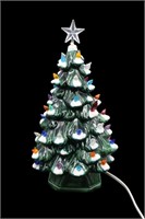 Signed EK '78 Ceramic Christmas Tree Lamp - Works