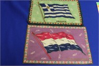 Lot of 2 Vintage Tobacco Flags