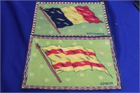 Lot of 2 Vintage Tobacco Flags